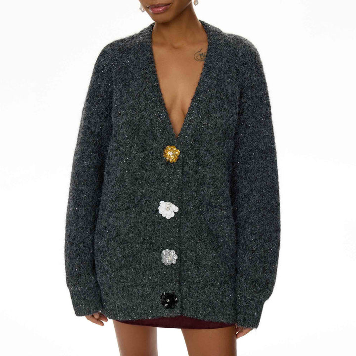 Cardigan for women with eye-catching button details and soft material Lune London