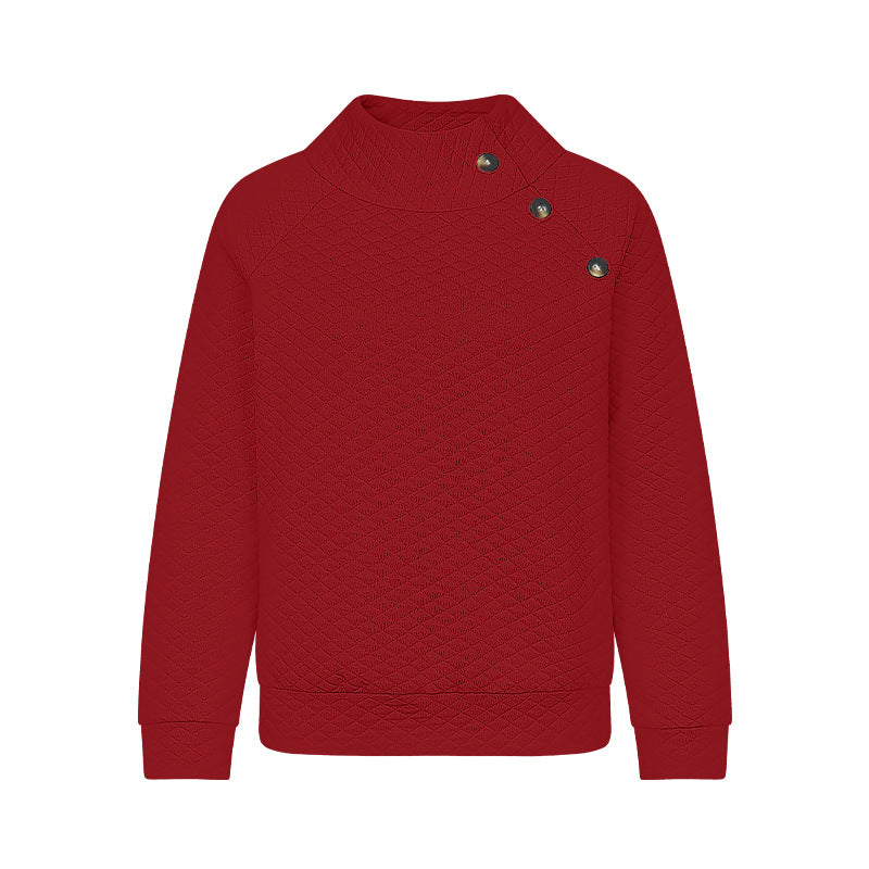 Women's Padded Pullover In Modern Cut with Button Details Lune London