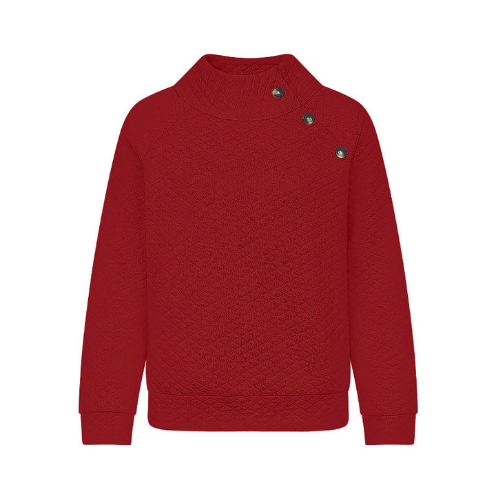 Women's Padded Pullover In Modern Cut with Button Details Lune London