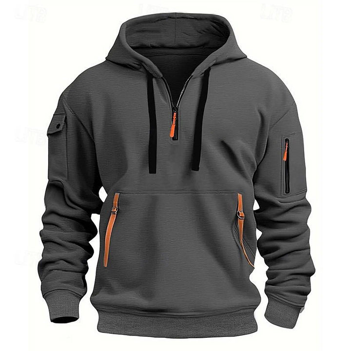 Men's casual hoodie with practical zip pockets Lune London