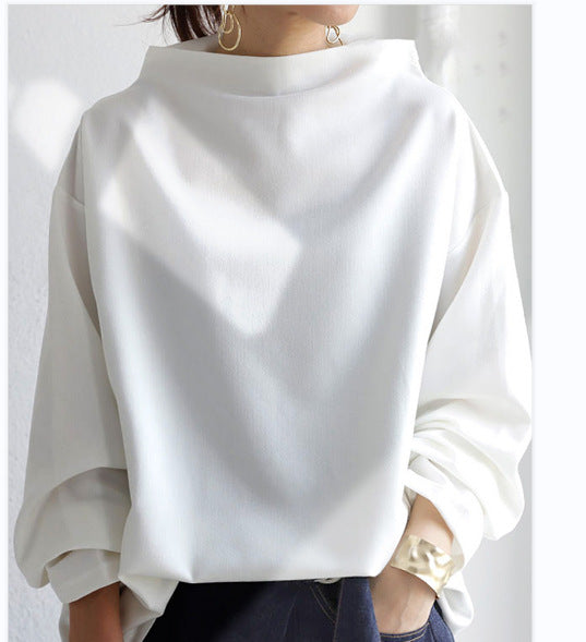 Women's Oversized Sweater with Special Collar and Casual Cut Lune London