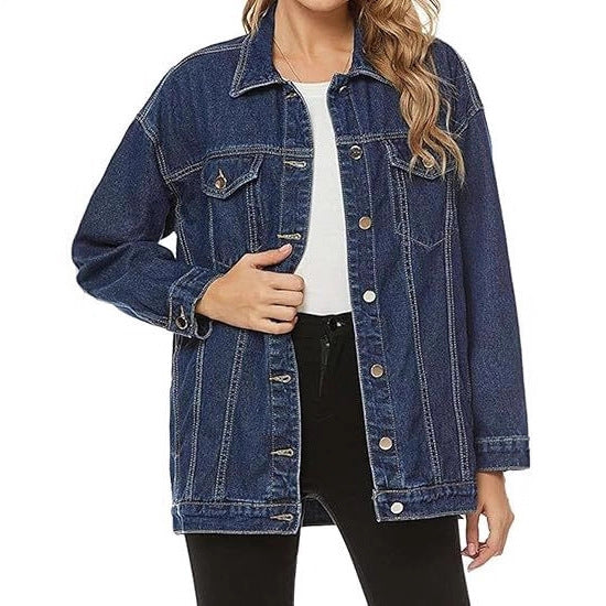 Veste en denim décontractée pour femmes avec coupe oversize Chic & Stil