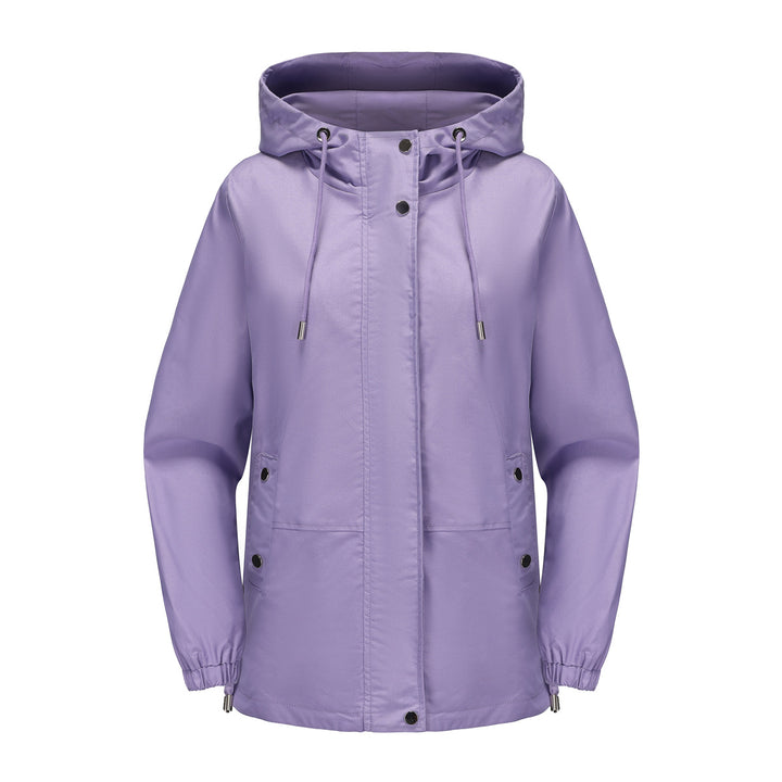Windproof women's outdoor jacket with adjustable waist and hood Lune London