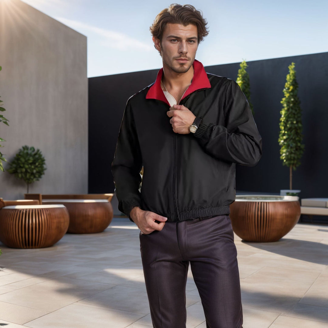 Lightweight transitional jacket for men with high collar Lune London