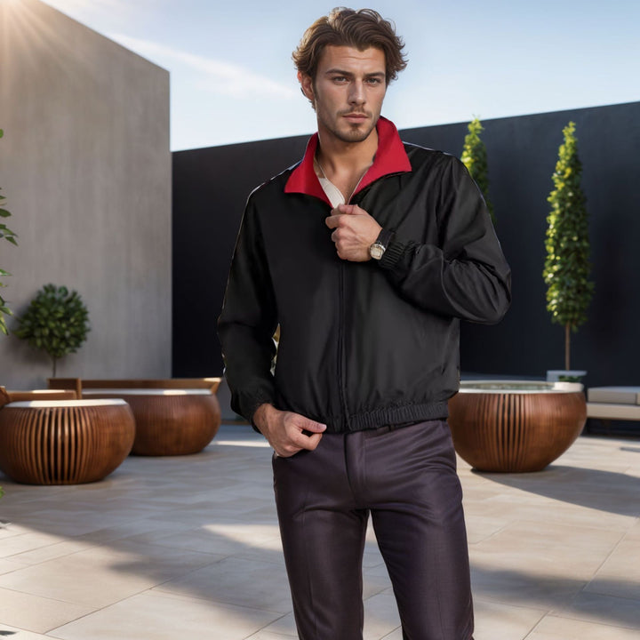 Lightweight transitional jacket for men with high collar Lune London