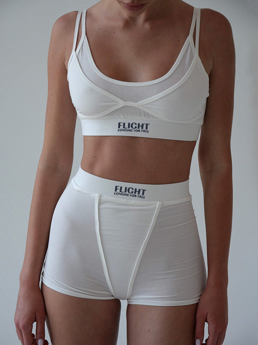 Lune London high-waisted shorts and bra sports set