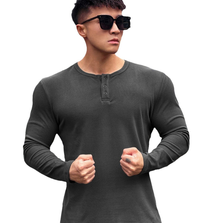 Men's stylish long sleeve shirt with modern button closure Lune London