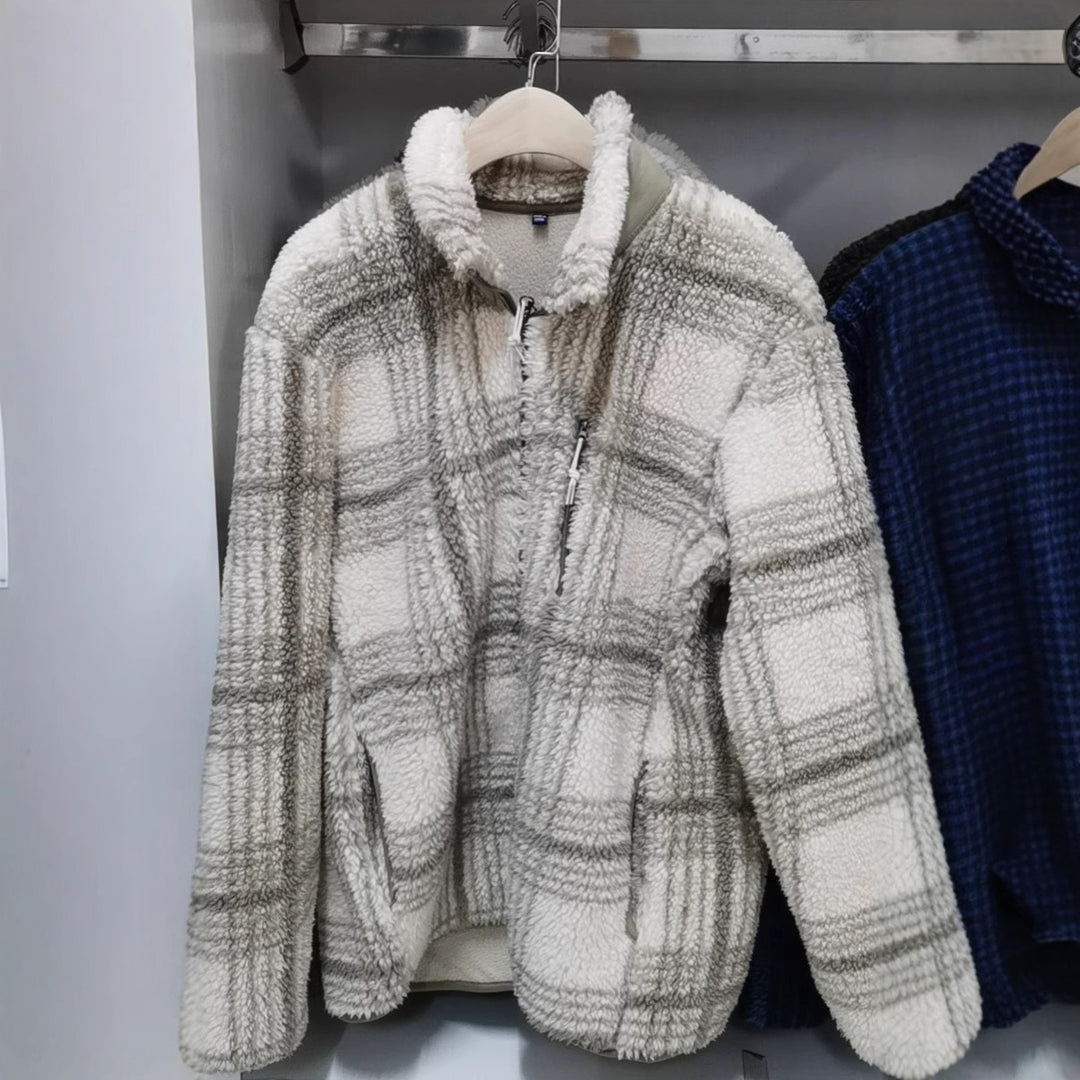Veste en polaire pour femmes avec col montant et texture en nid d'abeille Chic & Stil