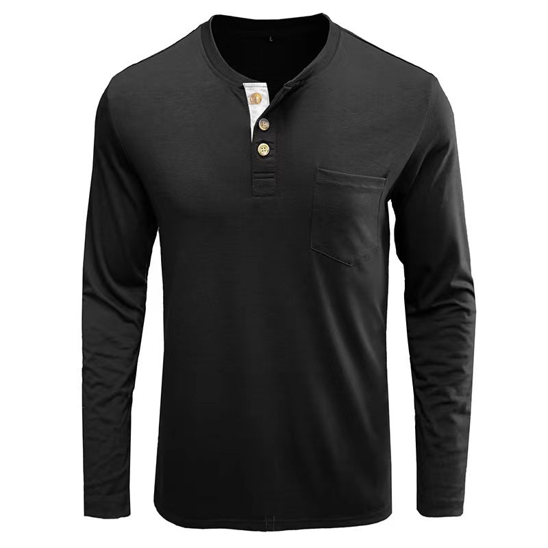 Trendy long sleeve shirt for men with button placket and chest pocket Lune London