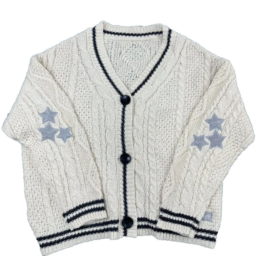 Gilet en tricot épais pour femmes avec motif en câble moderne et élégants détails de boutons Chic & Stil