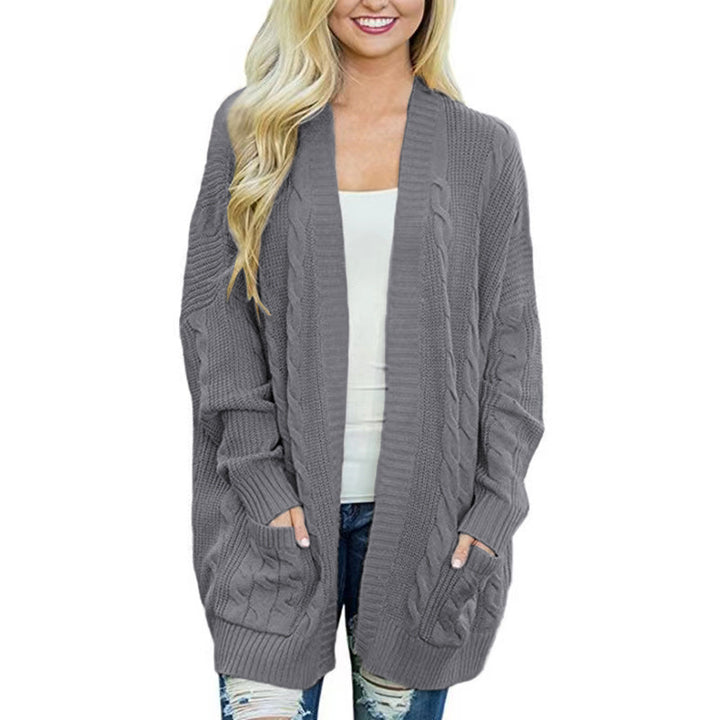 Ladies Chunky Knit Cardigan with deep pockets and elegant structure Lune London