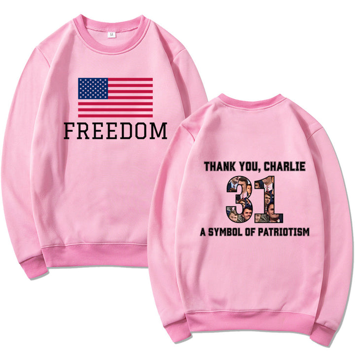 Sweatshirt pour femmes avec imprimé patriotique et matériau doux Chic & Stil