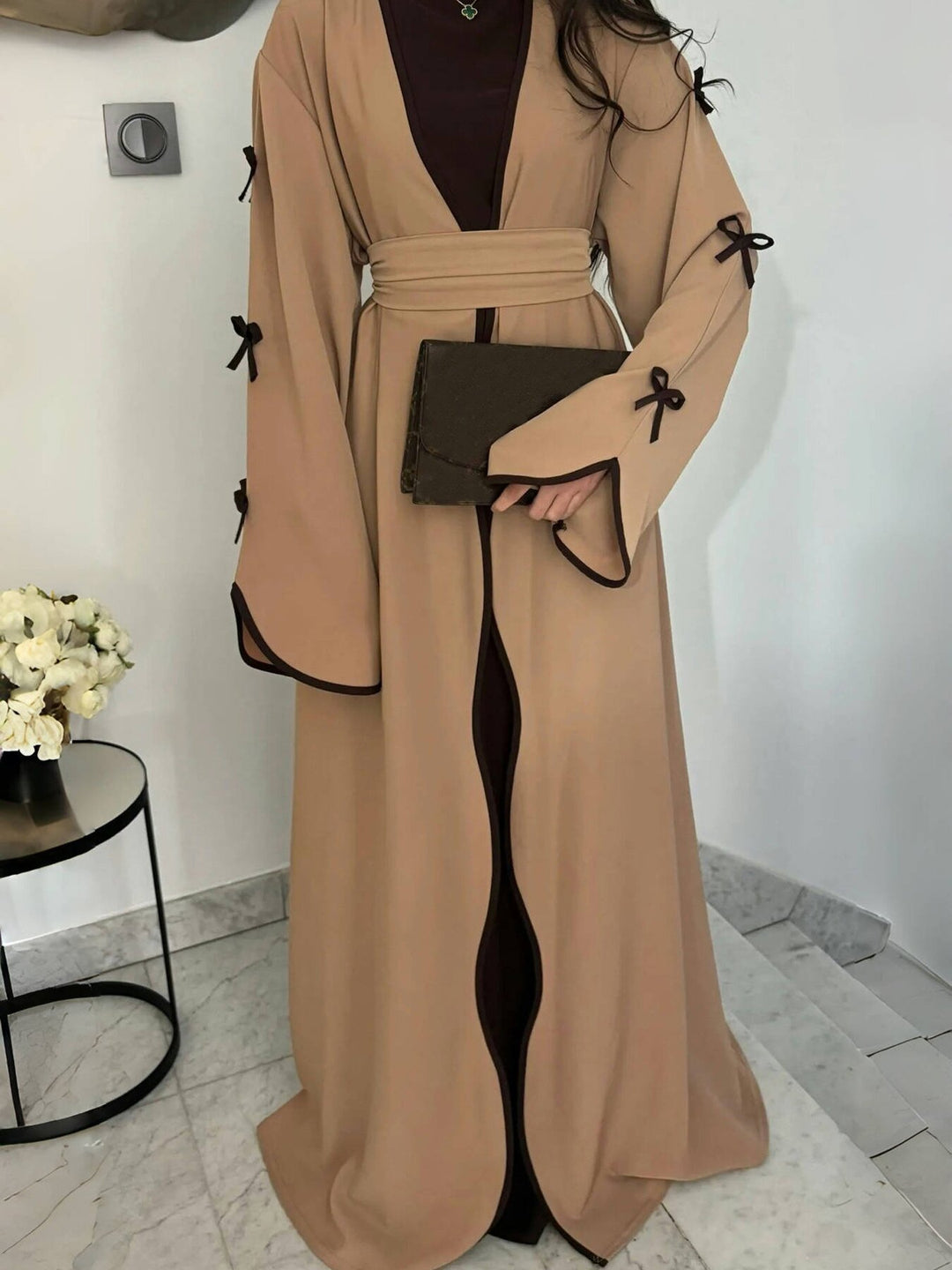 Maxi dress for women with elegant knot details and a flowy cut Lune London