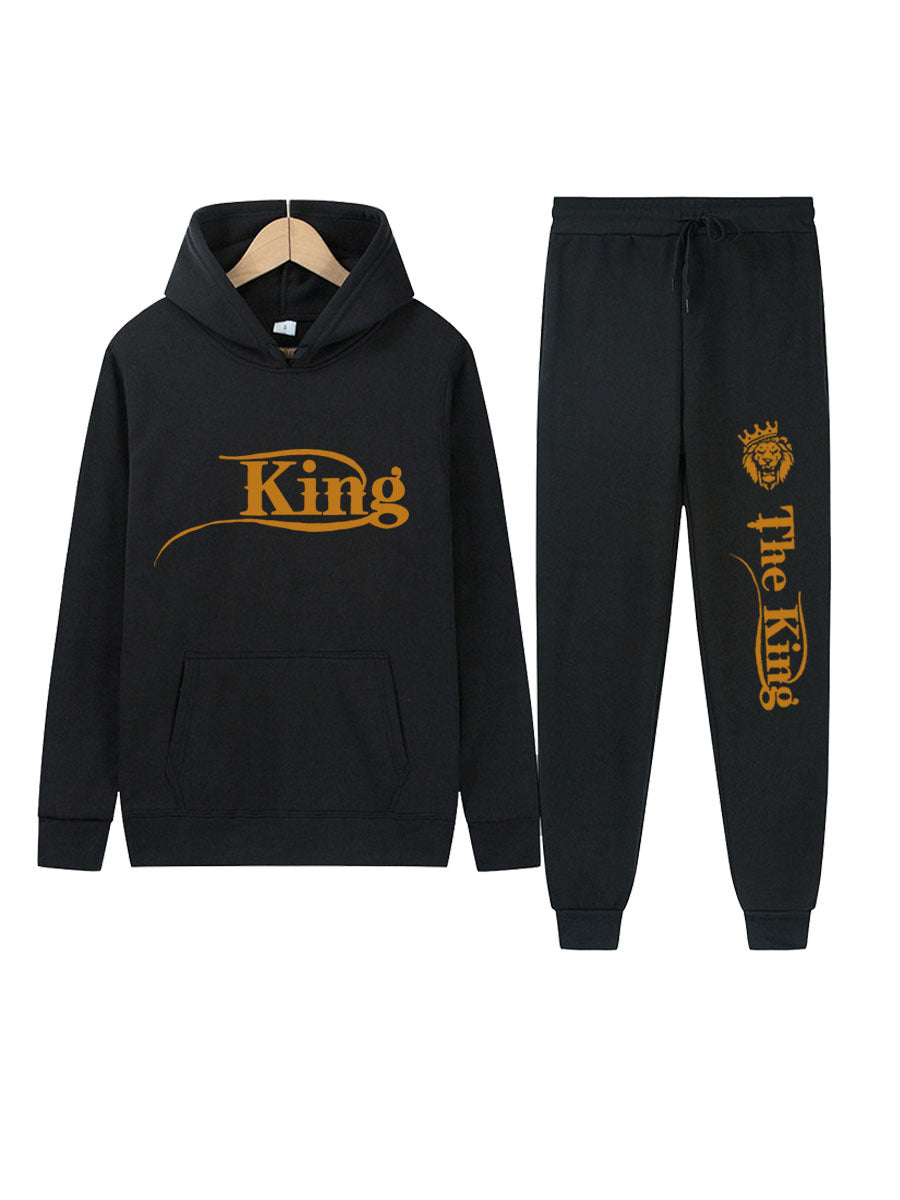 Men's sporty hoodie and jogging set with royal pattern Lune London