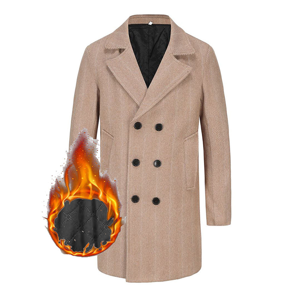 Elegant double-breasted men's coat with minimalist design Lune London