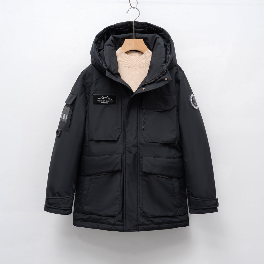 Winter ladies parka with practical pockets and adjustable hood system Lune London