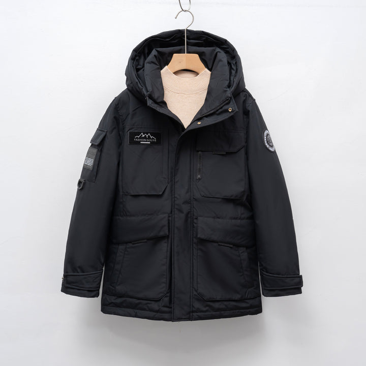 Winter ladies parka with practical pockets and adjustable hood system Lune London