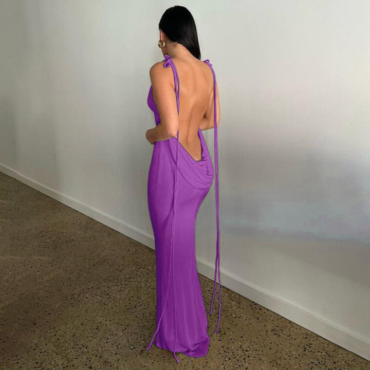 Ladies Elegant Summer Dress Draped Lune London