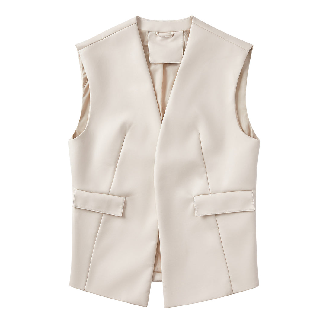 Transitional women's leather vest in high quality Lune London