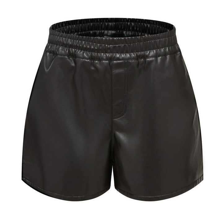 High-waisted fashion shorts for women in faux leather Lune London