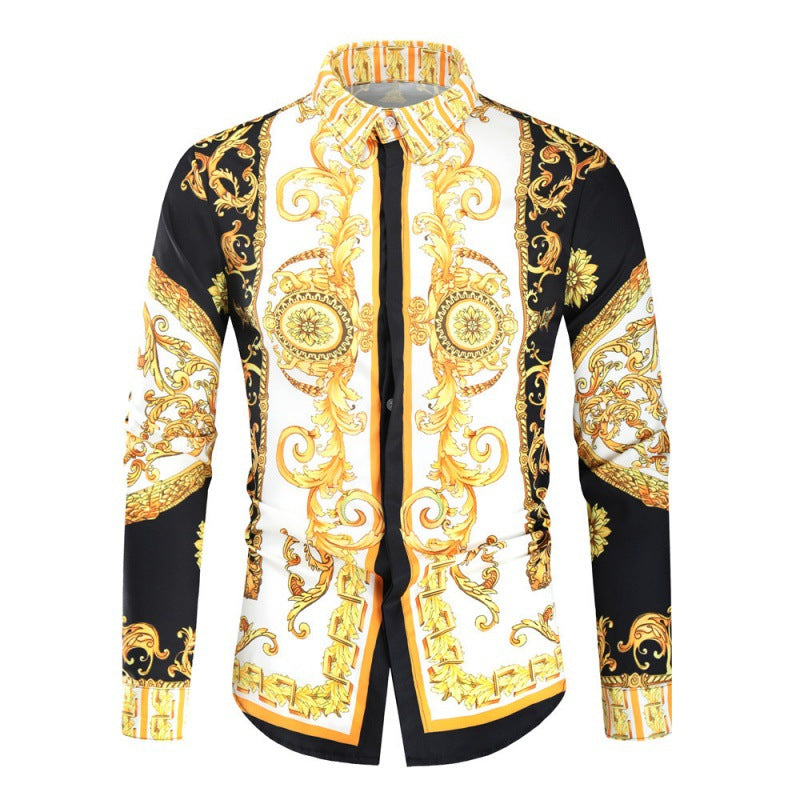 Men's Luxury Shirt with Impressive Baroque Pattern Lune London