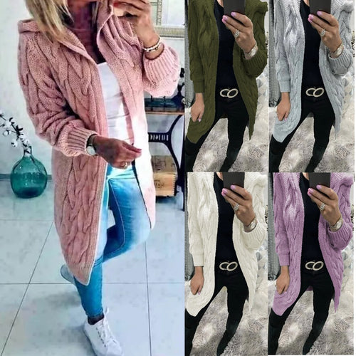 Cardigan en tricot épais pour femmes avec un design de câble nostalgique et des poches pratiques Chic & Stil