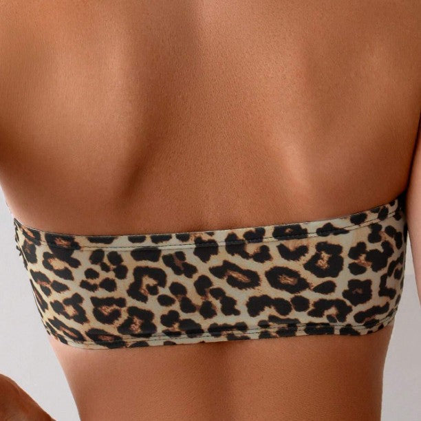 Women's Bandeau Bikini Set with High-Cut Brief Chic und Stil