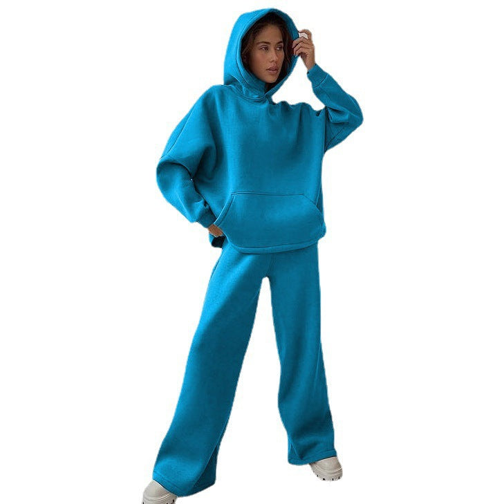 Ladies Oversized Comfortable Hoodie and Chic Puff Pants Set