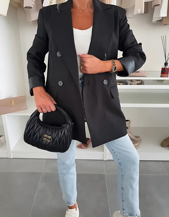 Women Oversized Double-Breasted Blazer Lune London