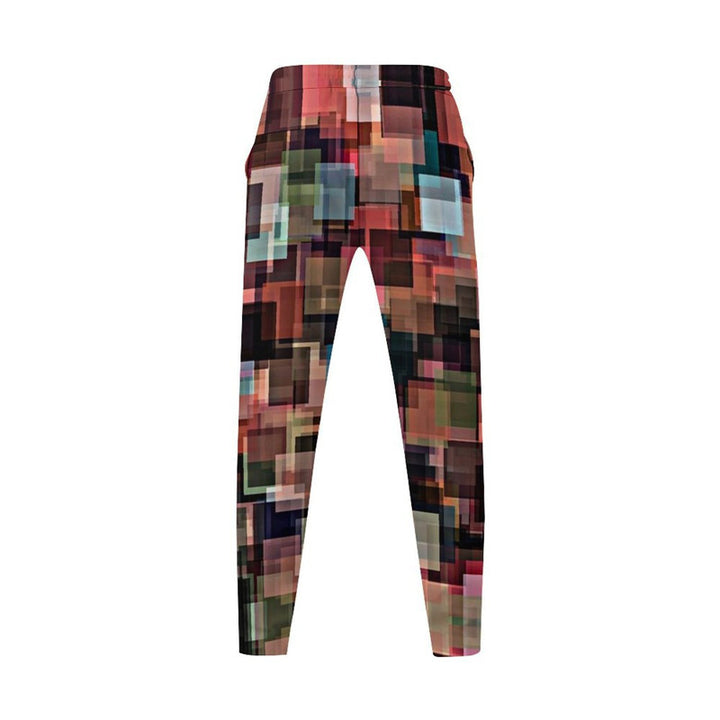 Men's leisure pants with geometric design and elastic waistband Lune London