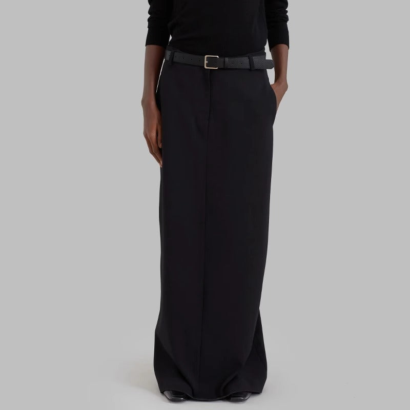 Jupe maxi élégante pour femmes avec passants de ceinture et silhouette classique Chic & Stil