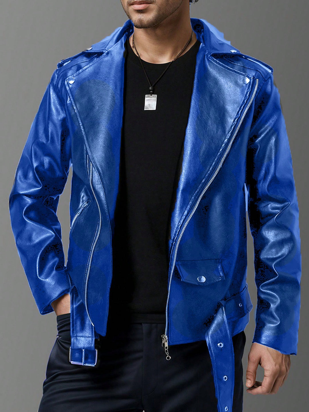 Stylish biker jacket for men in genuine leather Lune London