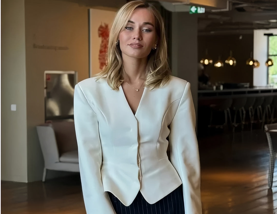 Stylish blazer jacket for ladies with a fitted cut and chic elegant details