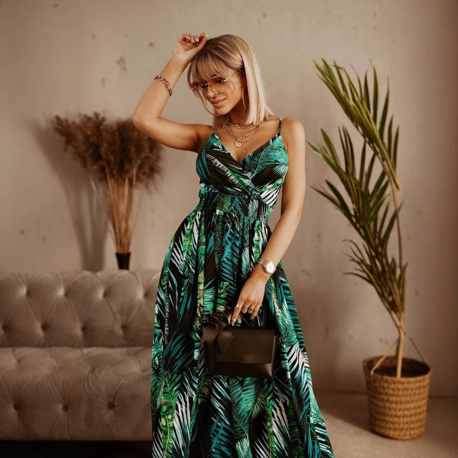 Chic and stylish maxi dress with tropical print for women 1751348966