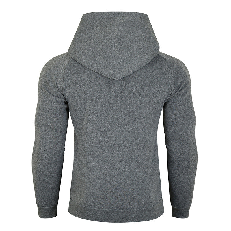 Men's hoodie with asymmetrical zip and high collar Lune London