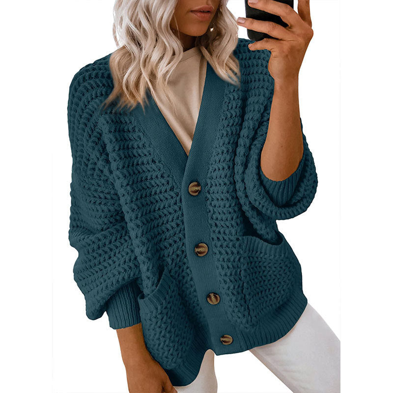 Cardigan femme avec texture épaisse et détails de boutons Chic & Stil
