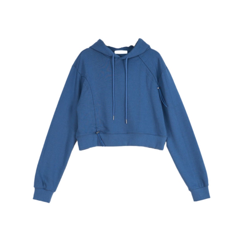 Haut de survêtement cropped pour femmes avec cordon de serrage ajustable Chic & Stil