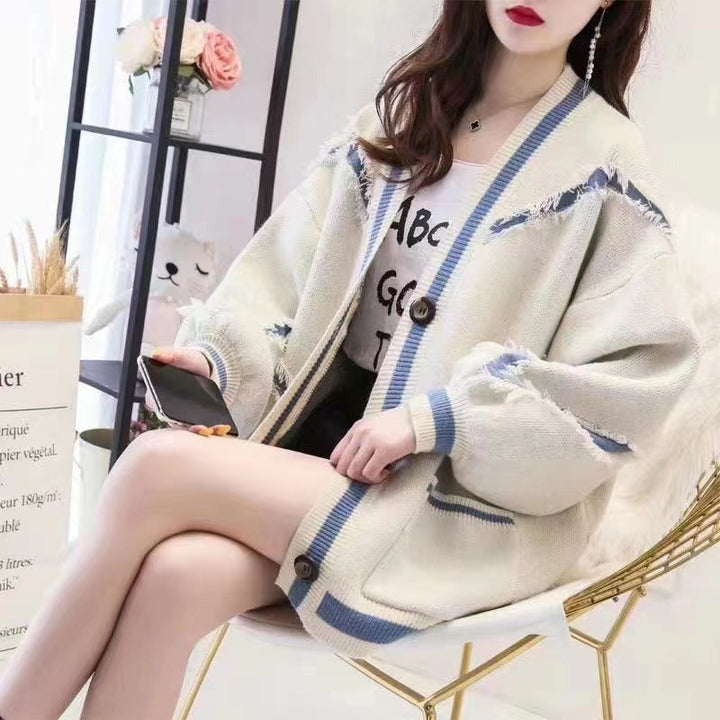 Ladies oversized knit cardigan Lune London