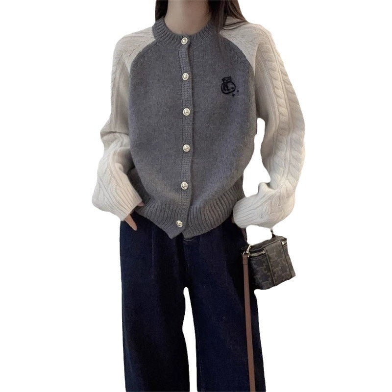 Ladies cardigan with decorative braided patterns Lune London