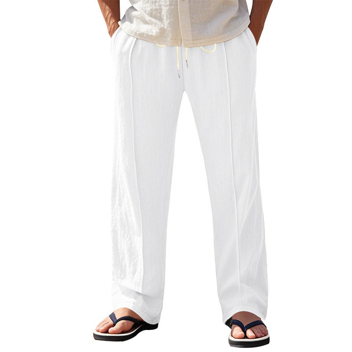 Men's airy beach pants with elastic waistband and practical side pockets Chic and style