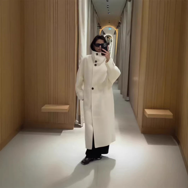 Manteau surdimensionné à col haut Chic & Stil pour femmes
