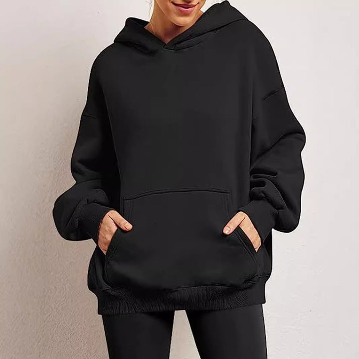 Ladies Oversized Hoodie with practical pockets and a soft lining Lune London