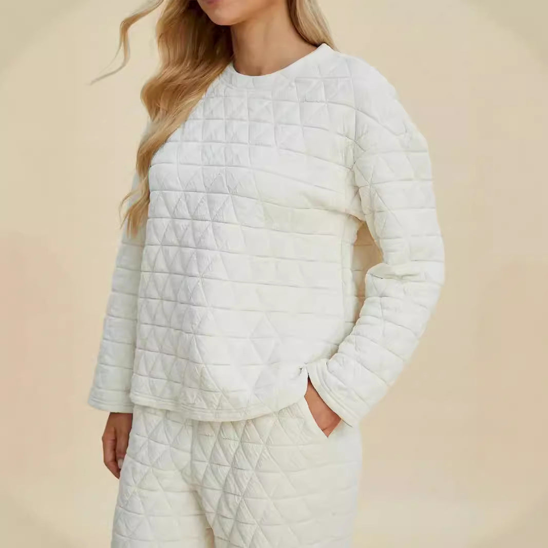 Ladies Chic and Stylish Quilted Loungewear Set