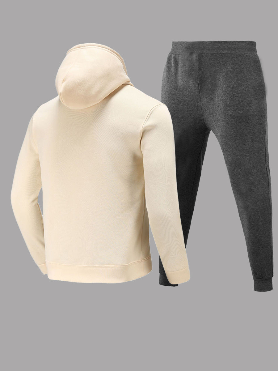 Casual hoodie and jogging pant set for women with modern inscription Lune London