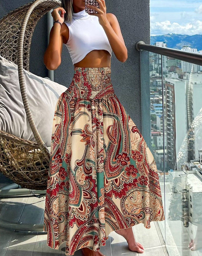 Chic and Stylish Boho Printed Maxi Skirt for Women