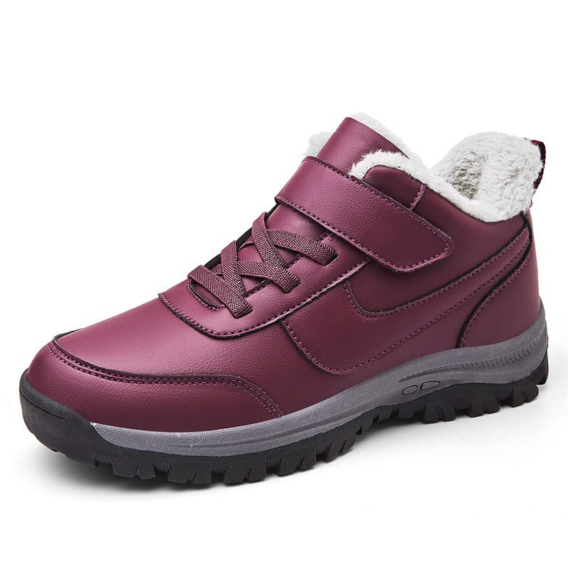 Women's winter booties, lined with warm, with non-slip sole and adjustable Velcro closure Lune London