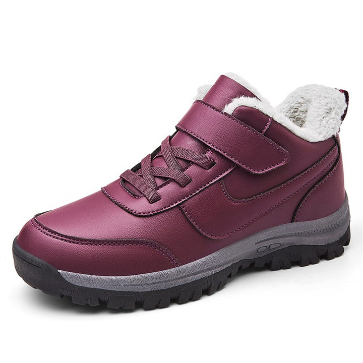 Women's winter booties, lined with warm, with non-slip sole and adjustable Velcro closure Lune London