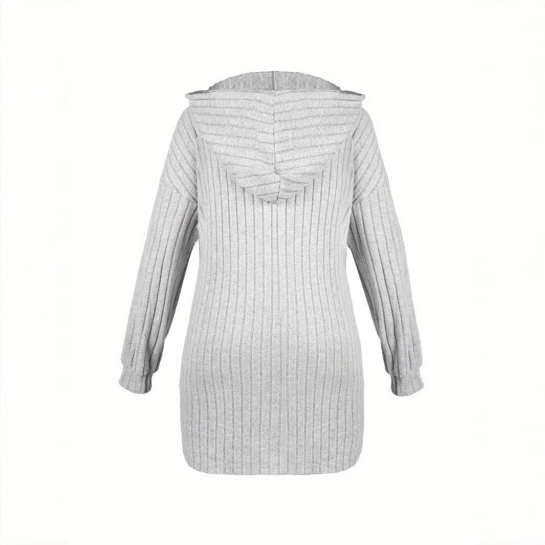 Women's casual long cardigan with textured design Lune London