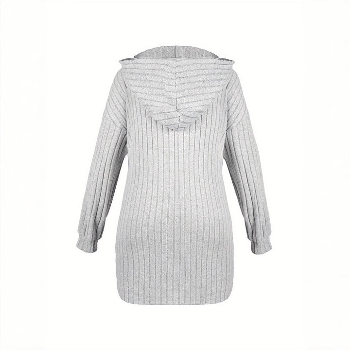 Women's casual long cardigan with textured design Lune London