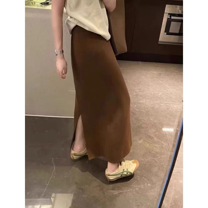 Jupe midi pour femmes en tricot de la plus haute qualité avec une silhouette élégante Chic & Stil